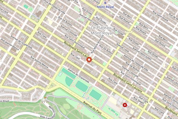 Map showing Le Darling in Montreal
