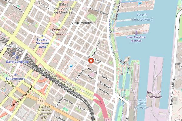 Map showing Nhau Bar in Montreal