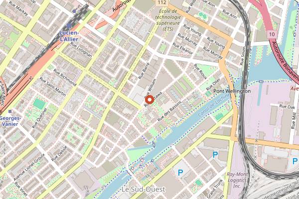 Map showing Brasseur de Montreal in Montreal
