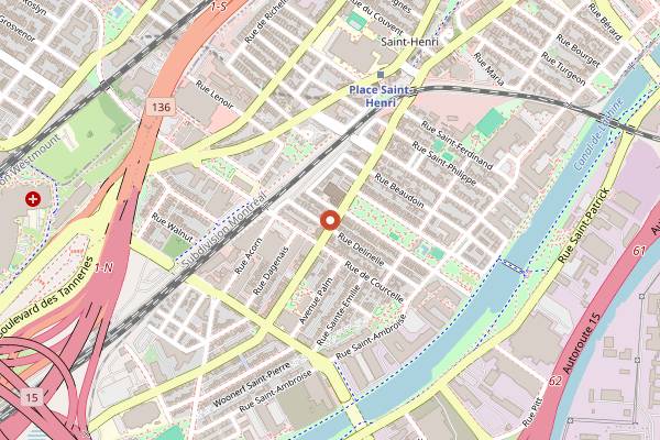 Map showing Arthurs Nosh Bar in Montreal