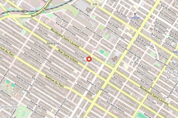 Map showing Faberge in Montreal