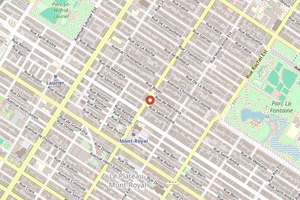 Map showing L'Avenue in Montreal