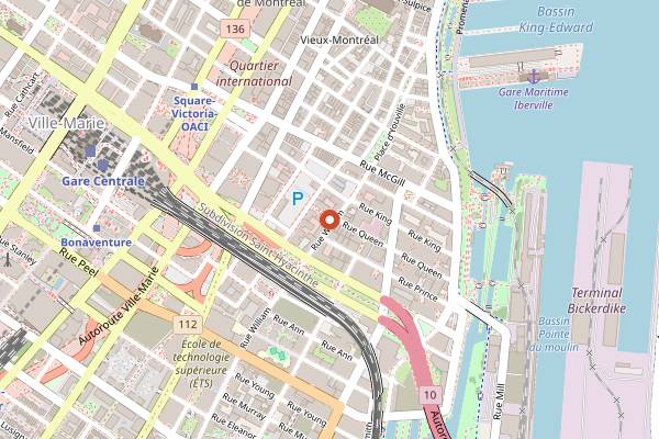 Map showing Le Passe-Compose in Montreal