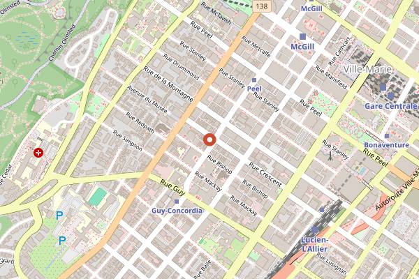 Map showing Boustan in Montreal