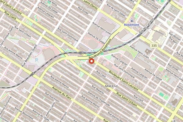 Map showing Le Butterblume in Montreal