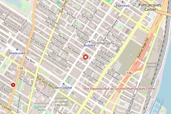 Map showing Pourquoi Pas Espresso Bar in Montreal