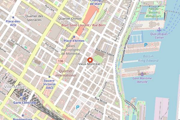 Map showing Tommy Cafe in Montreal