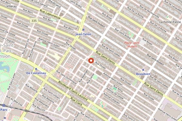 Map showing Chez Tousignant in Montreal
