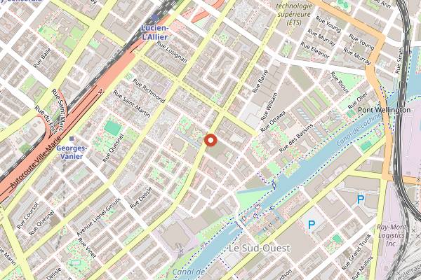 Map showing Grinder in Montreal
