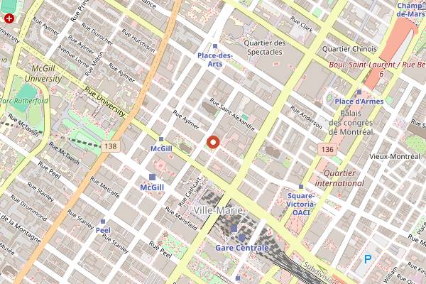 Map showing Jatoba in Montreal