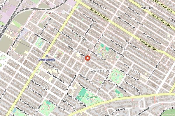 Map showing Lester's Deli in Montreal