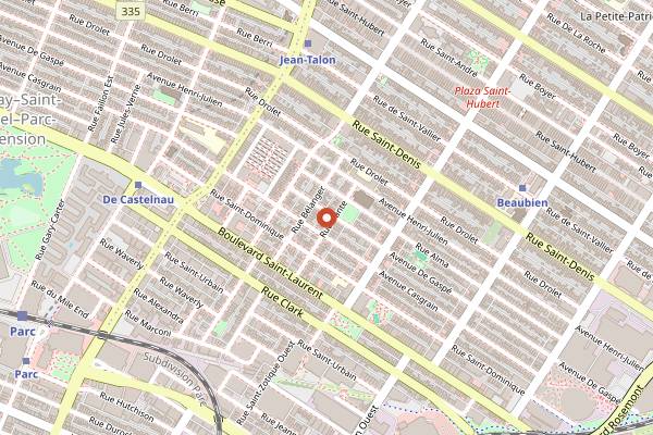 Map showing Pizzeria Napoletana in Montreal