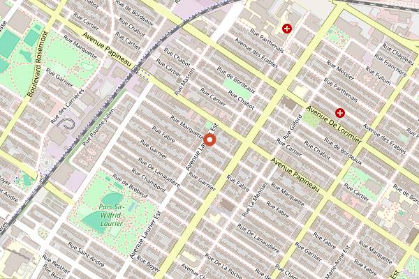 Map showing Tri Express in Montreal