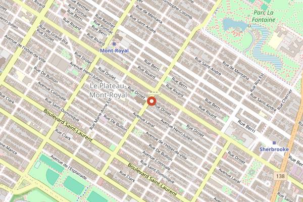 Map showing Yokato Yokabai in Montreal
