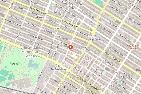Map showing Cafe Larue & Fils in Montreal