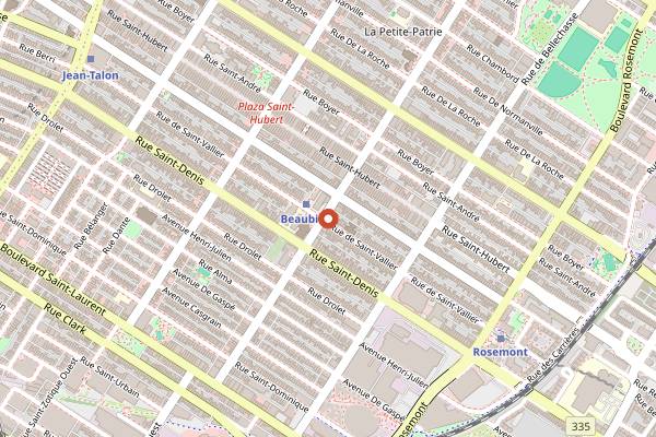 Map showing Cafe Pista in Montreal