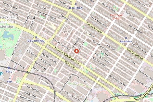 Map showing Ecole Mezza Luna in Montreal