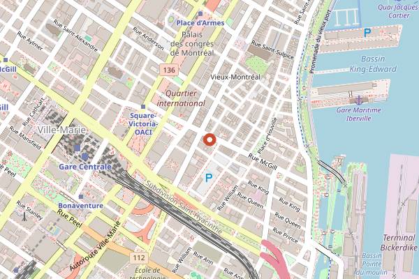 Map showing LOV McGill in Montreal