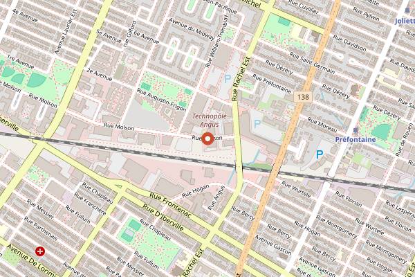Map showing Hoogan et Beaufort in Montreal