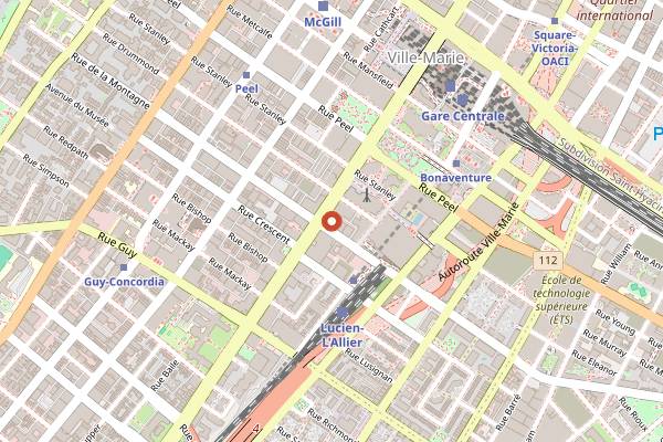 Map showing Jerome Ferrer - Europea in Montreal