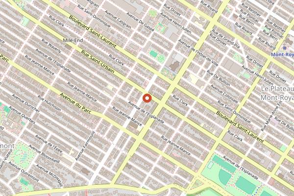 Map showing La Chronique in Montreal