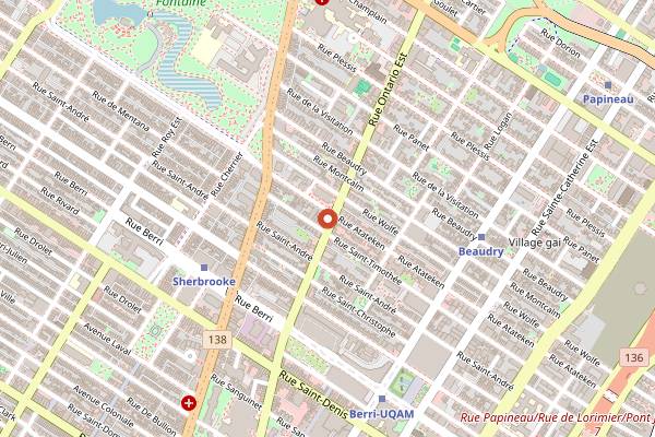 Map showing Le Mousso in Montreal