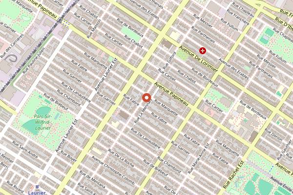 Map showing Le Violon in Montreal