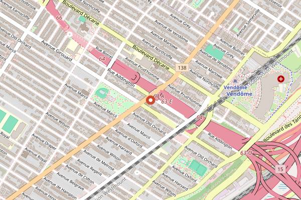 Map showing Chalet BBQ in Montreal