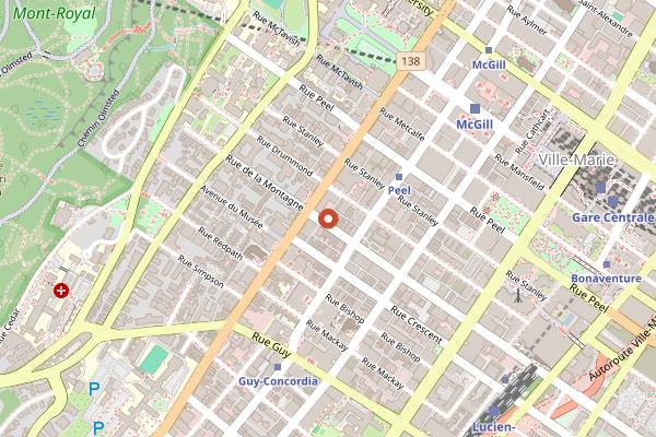 Map showing Cloakroom Bar in Montreal