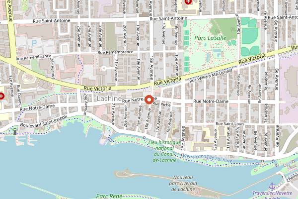 Map showing Marche de Lachine in Montreal
