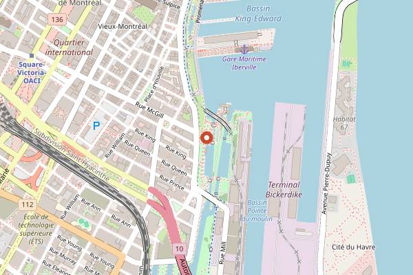 Map showing Marche des Ecluses in Montreal