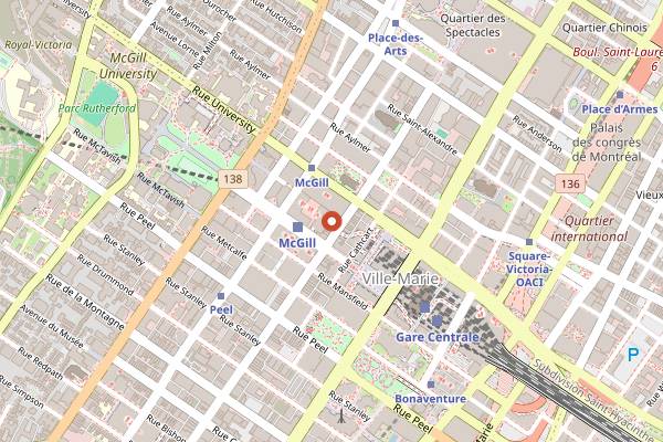 Map showing Time Out Market Montreal in Montreal