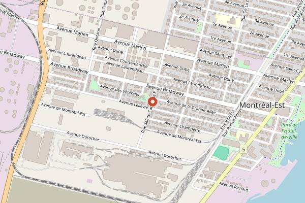 Map showing Cabaret Mado in Montreal