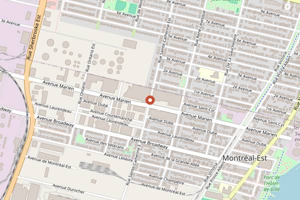 Map showing Complexe Sky in Montreal