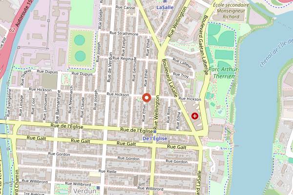 Map showing Beba in Montreal