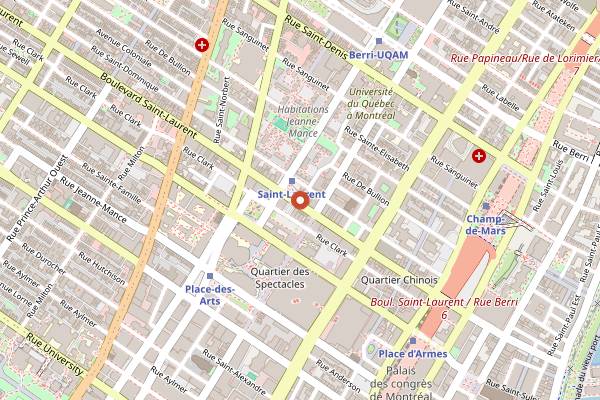 Map showing Cadet in Montreal