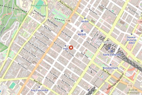 Map showing Ferreira Cafe in Montreal