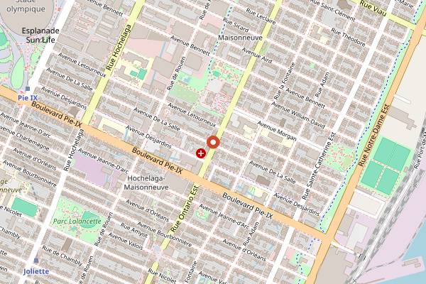 Map showing Helicoptere in Montreal
