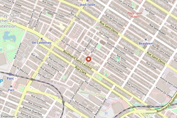 Map showing Impasto in Montreal