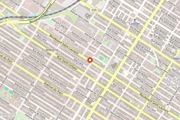 Map showing Larrys in Montreal