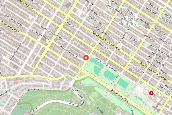 Map showing Le Filet in Montreal
