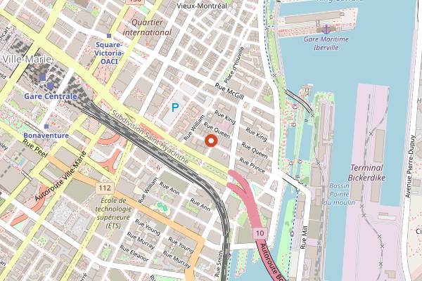 Map showing Le Serpent in Montreal