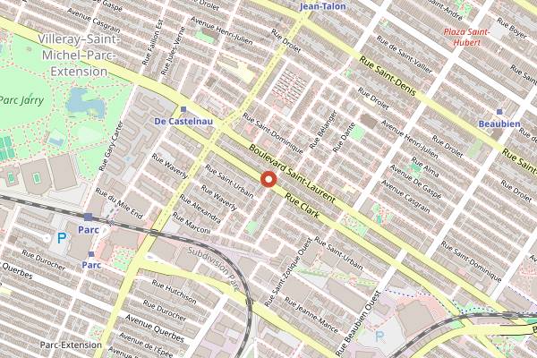 Map showing Marconi in Montreal