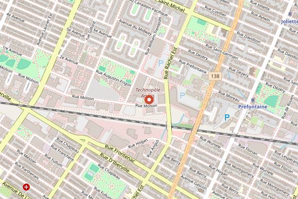 Map showing Annette bar a vin in Montreal
