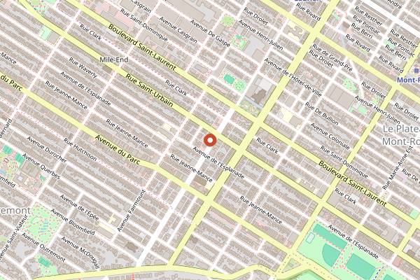 Map showing Bar Henrietta in Montreal