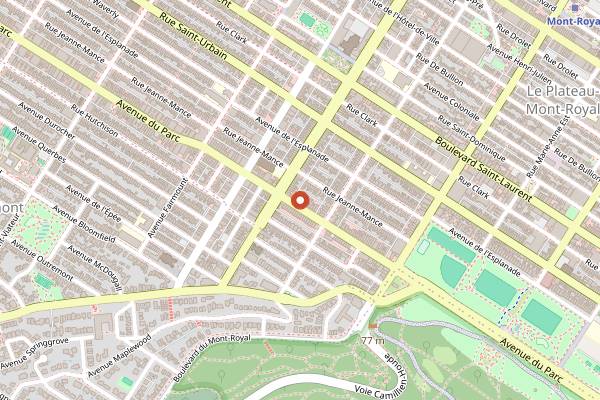 Map showing Buvette chez Simone in Montreal
