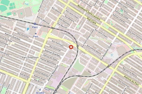 Map showing Denise in Montreal