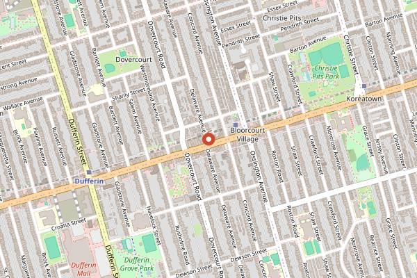 Map showing Bakerbots Baking in Toronto