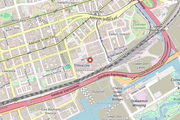 Map showing Brick Street Bakery in Toronto