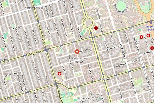 Map showing Wanda's Pie in the Sky in Toronto